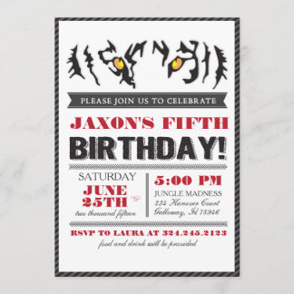 Moderne Tiger Eyes Geburtstagseinladung Einladung