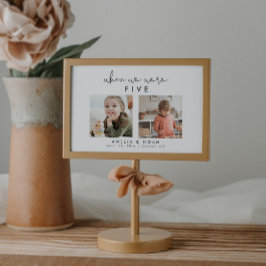 Moderne Tischnummer für einfache Hochzeitsfotos