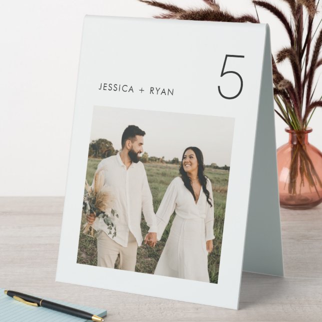 Moderne Tischnummern für Hochzeiten und Foto Tischaufsteller (In Situ (Tisch))