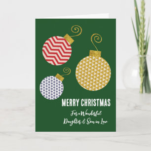 Moderne Tochter & Sohn im Gesetz frohe Weihnachten Karte