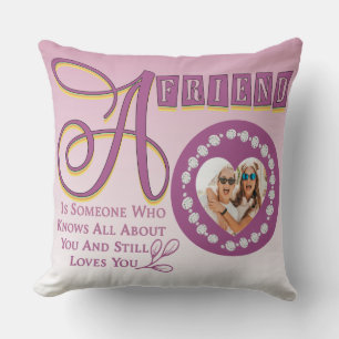 Moderne Top Friends Chic Quote Throw Pil anpassen Kissen