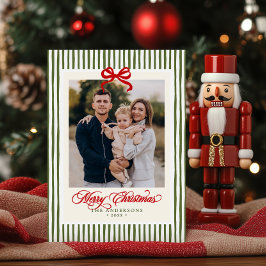 Moderne Tradition frohe Weihnachtsnamen & Foto Feiertagskarte