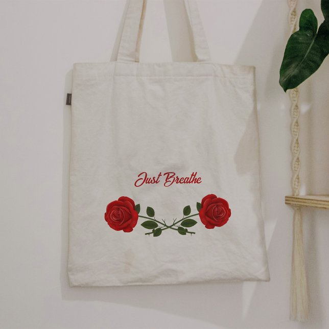 Moderne Tragetaschen der rote Rose (Modern red rose Tote Bags
)