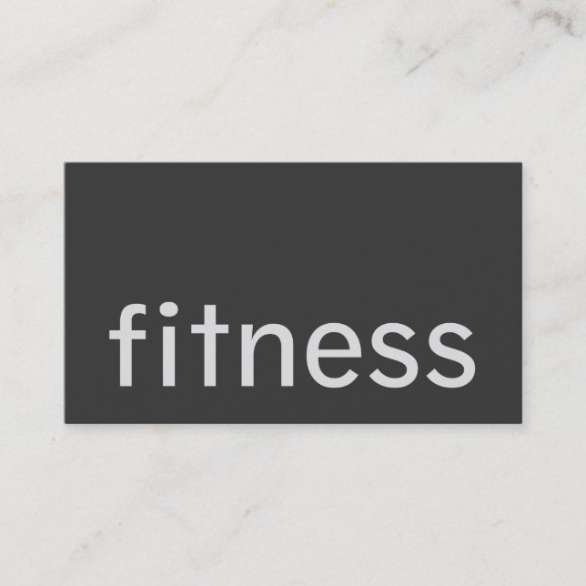 Moderne Trainer-Visitenkarte für Schlichte Graue F Visitenkarte (Vorderseite)