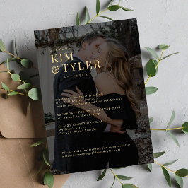 Moderne, transparente Foto-Overlay-Hochzeit Einladung