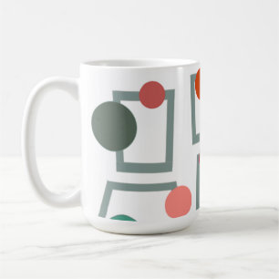 Moderne Trapezoiden und Kreise des mittleren Jahrh Kaffeetasse