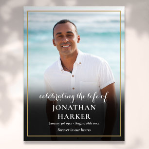 Moderne Trauerfoto-Feier-des-Lebens-Tafel Poster