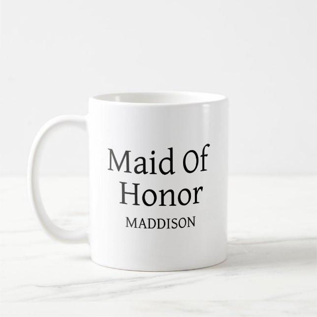 Moderne Trauzeugin Individuelle Name Kaffee Tasse (Links)