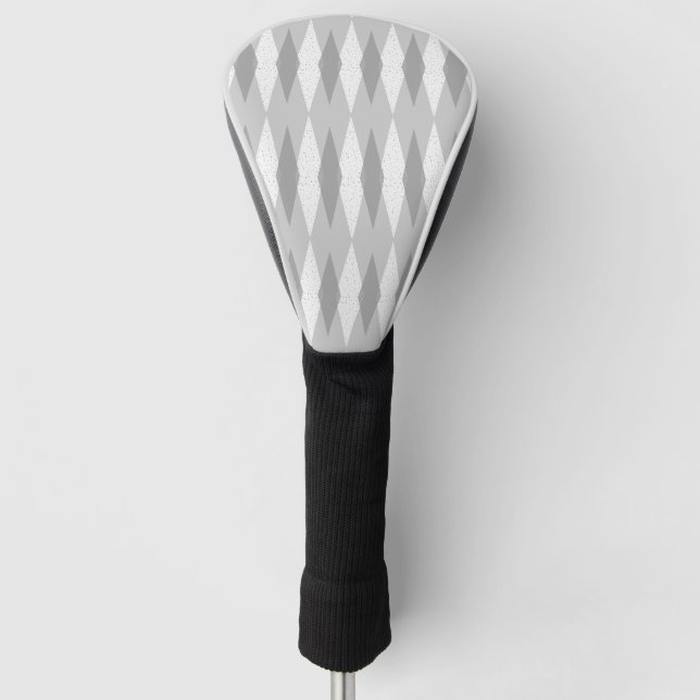 Moderne Treiberabdeckung für Graue Raute Mitte des Golf Headcover (Vorderseite)