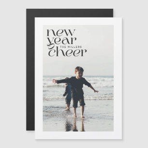 Moderne Trend Neujahr für Foto-Magnetkarte Magneteinladung