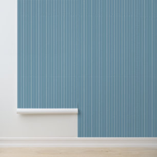 Moderne trendige 1" Pinstreifen Blau Tapete