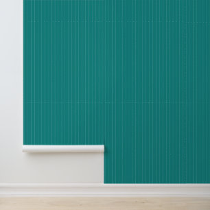 Moderne trendige 1" Pinstreifen dunkles Teal Blau Tapete