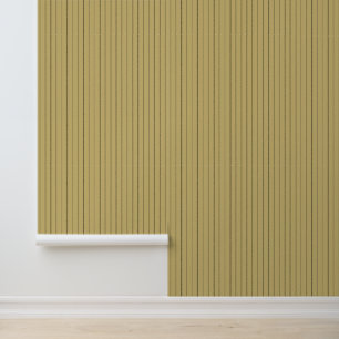 Moderne trendige 1" Pinstripen Senfgelb Tapete