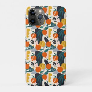 Moderne, trendige Aprikose und Blätter Case-Mate iPhone Hülle