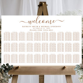 Moderne, trendige Beige Hochzeit mit 30 Sitzplätze Poster