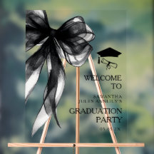 Moderne, trendige Black Bow Graduation Party-Signa
