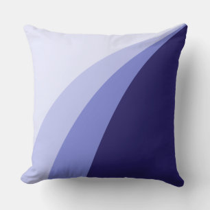 Moderne, trendige Blue Shades Wavy Lines Kissen