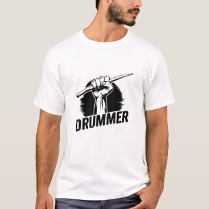 Moderne trendige Drummerfaust mit Drumsticks T-Shirt
