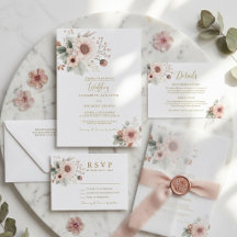 Moderne Trendige Dusty Rose Rouge Hochzeit