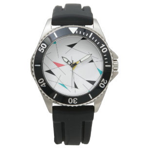 Moderne, trendige, einfache, lustige geometrische armbanduhr