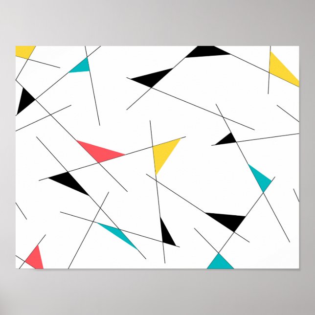 Moderne, trendige, einfache, lustige geometrische  poster (Vorne)