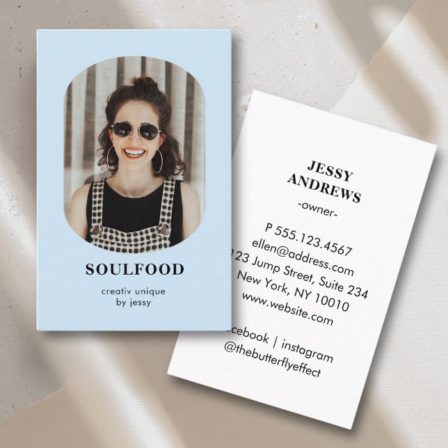 Moderne trendige Foto Business Card Visitenkarte (Modern Trendy Photo Business Card)
