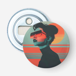 Moderne trendige Frau Retro Sunset Flasche Opener Flaschenöffner