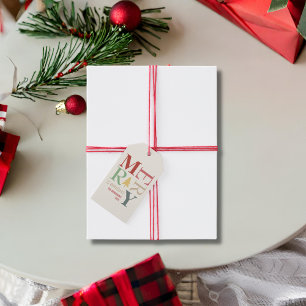 Moderne, trendige, fröhliche und helle Minimalisti Geschenkanhänger