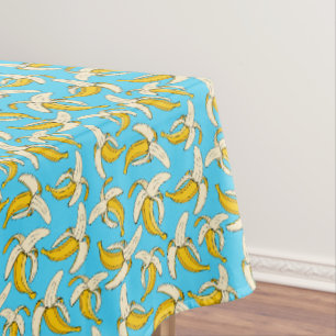 Moderne, trendige gelbe Banane tropisches Fruchtmu Tischdecke