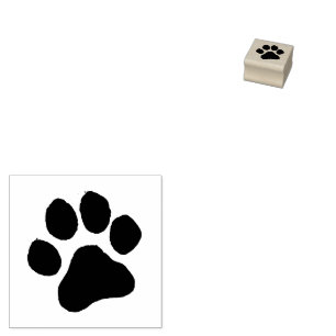 Moderne trendige Hunde-Pfotenabdruck Süßigkeiten   Gummistempel
