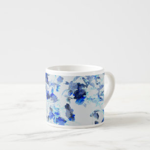 Moderne, trendige Kunst des Blumenmusters / Blume Espressotasse