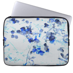 Moderne, trendige Kunst des Blumenmusters / Blume Laptopschutzhülle