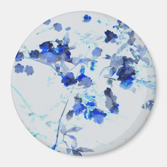 Moderne, trendige Kunst des Blumenmusters / Blume Magnet (Vorne)