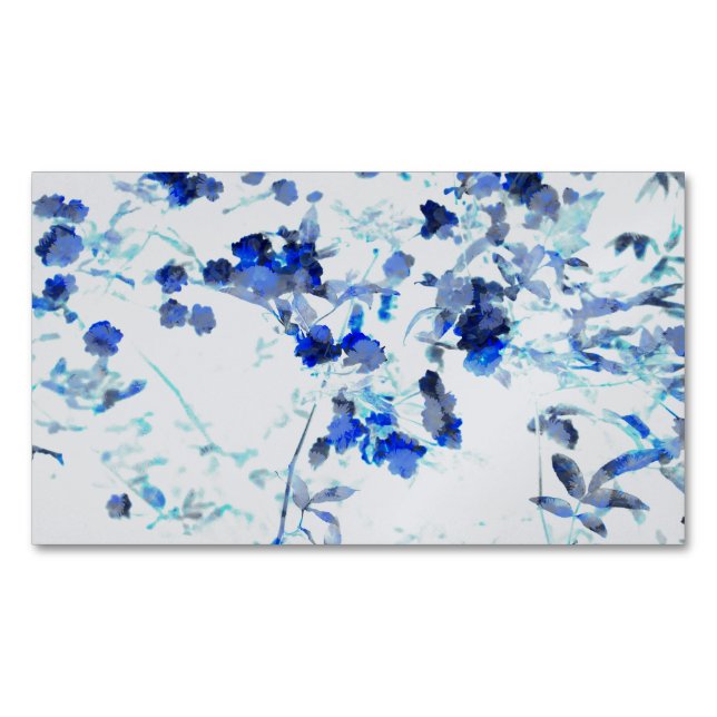 Moderne, trendige Kunst des Blumenmusters / Blume Magnetische Visitenkarte (Vorderseite)