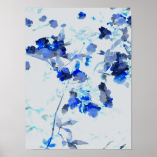 Moderne, trendige Kunst des Blumenmusters / Blume Poster