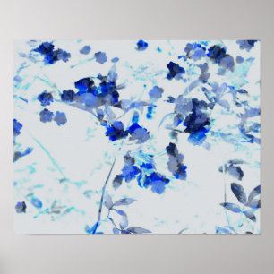 Moderne, trendige Kunst des Blumenmusters / Blume Poster