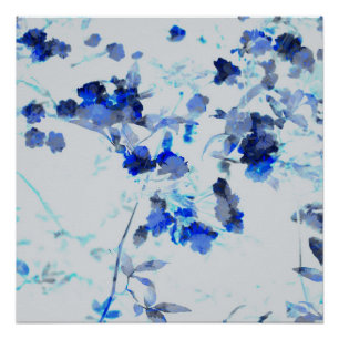 Moderne, trendige Kunst des Blumenmusters / Blume Poster