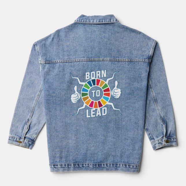 Moderne, trendige Motivierend Inspirationsgeschenk Jeansjacke (Rückseite)