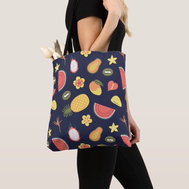 Moderne trendige Muster Ananas Früchte Wassermelon Tasche (Von Nahem)