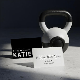 Moderne trendige Online Personal Trainer Fitness G Visitenkarte