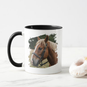 Moderne trendige personalisierte Pferdeliebhaber-F Tasse