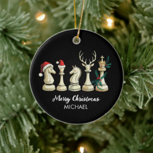 Moderne trendige personalisierte Schachfiguren Wei Keramik Ornament