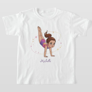 Moderne Trendige Professionelle Name Gymnastik T-Shirt