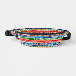 Moderne trendige Regenbogenfarben Artsy Streifenmu Bauchtasche