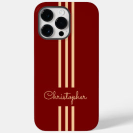 Moderne trendige Rennstreifen mit Monogramm Case-Mate iPhone 14 Pro Max Hülle