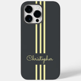 Moderne trendige Rennstreifen mit Monogramm Case-Mate iPhone 14 Pro Max Hülle