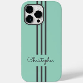 Moderne trendige Rennstreifen mit Monogramm Case-Mate iPhone 14 Pro Max Hülle