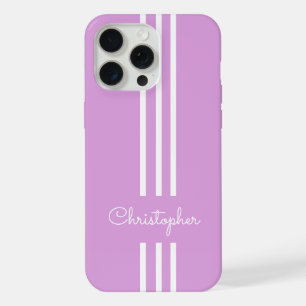 Moderne trendige Rennstreifen mit Monogramm iPhone 15 Pro Max Hülle