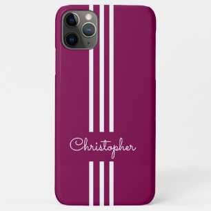 Moderne trendige Rennstreifen monogrammiert  Case-Mate iPhone Hülle