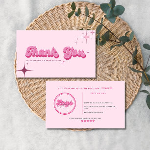 Moderne trendige Retro-Rosa-Skriptreihenfolge viel Visitenkarte